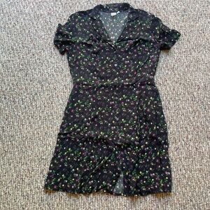 GAP BUTTON UP COLLARED FLOWERED DRESS